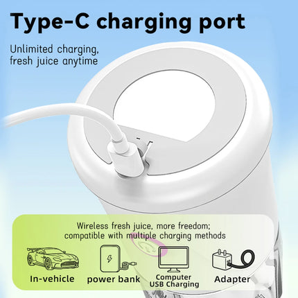 12 Blades Portable Fruit Juicer 450ml Electric Juice Cup Rechargeable Mini Blender Ice Crusher Shakes And Smoothies Maker