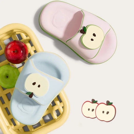 Cute Red Apple Slippers Slides Shoes Adults Fashion Fruit Mules Shoes New Woman Soft EVA Non Slip Comfort Home Slippers Women