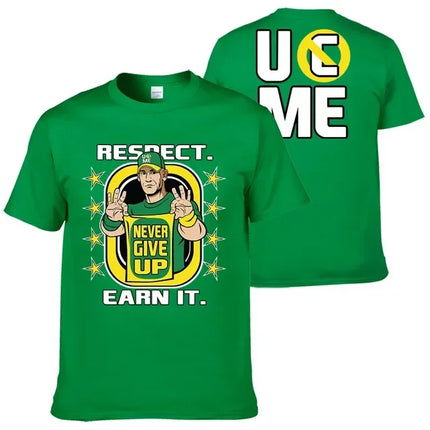 John Cena Wrestling Men's T-Shirt Summer Outdoor Sports Fitness Unisex Tops Casual O-Neck Short Sleeve Tee Casual Men Clothing