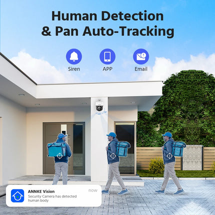 ANNKE 8MP PT Speed Dome PoE Security Camera Smart Dual Light Night Vision Human Detection Auto-Track Lite Two-Way Audio CPT500