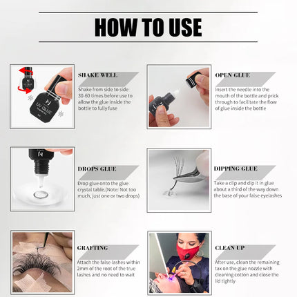 JOMAY UV GLUE Adhesive For Eyelash Extensions 0.1S Fast Drying Strong False Eye Lash Extension Glue Long Lasting UV Eyelash Glue