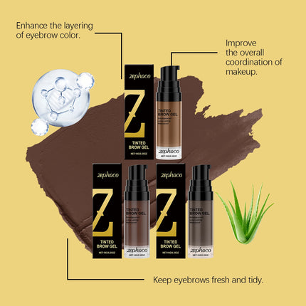 Zephoco Tinted Brow Gel Lasting Waterproof Sweatproof Matte Natural Eye Brow Dye Eye Brow Tint Enhancers Eyebrow Cream Cosmetic