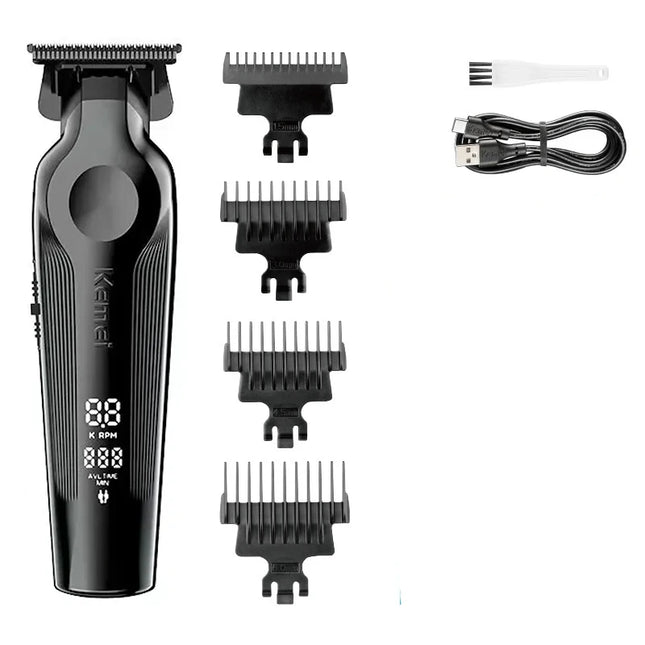 Kemei 2299 Professional Cordless Hair Trimmer Zero Gapped Rechargeable Hair Clippers Barber Electric Finish Hair Cutting Machine