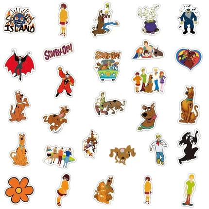 100pcs Classic Animated Scooby Doo Graffiti Waterproof Luggage Laptop Water Cup Waterproof Sticker