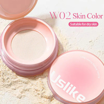Pink Glitter Setting Powder 4 Color Long Lasting Oil Control Pearlescent Natural Face Matte Shimmer Loose Powder Makeup Cosmetic