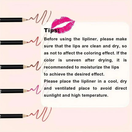 12 pcs Long-Lasting Lipstick Set with Professional Lip Liner Pencil and Matte Lip Gloss Makeup for Women Valentine's Day Gifts
