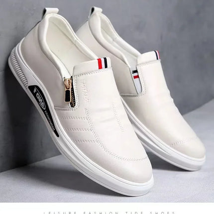 Casual Leather Shoes Men Loafers Trend Brand Business Shoes Autumn Slip on Flat Man Sneakes Comfortable Moccasins Zapatos Hombre