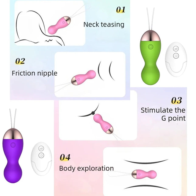 Vaginal Balls Vibrator Stimulate Sex Toys for Women Tighten Exercise Chinese Kegel Balls Love Eggs Ben Wa Geisha Balls Training