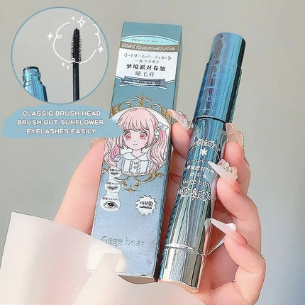 Gege Bear Dream Party Curly Black Sun Flower Mascara Cute Design All Day Long-Wearing Lash-Lengthening Thick Volume Eyelashes
