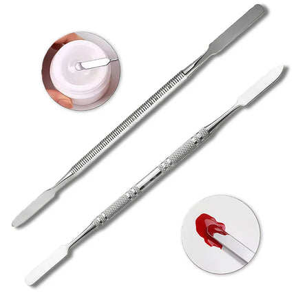 10pcsStainless Steel Mixing Spatula Tool Spatuler   Stick Color Tools  Dental Nail Art Makeup Foundation Eyeshadow Mixing