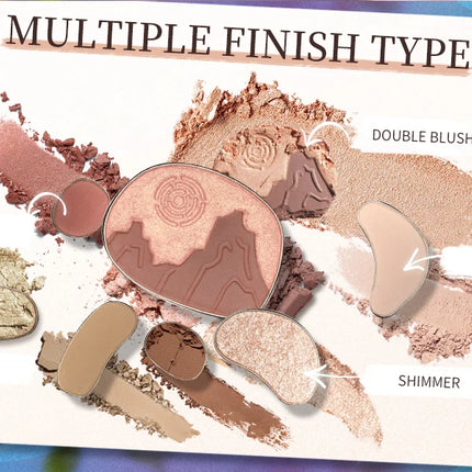CATKIN Eyeshadow Blush Full Face Matte Shimmer Glitter High Pigmented Face Highlighter Shading Powder