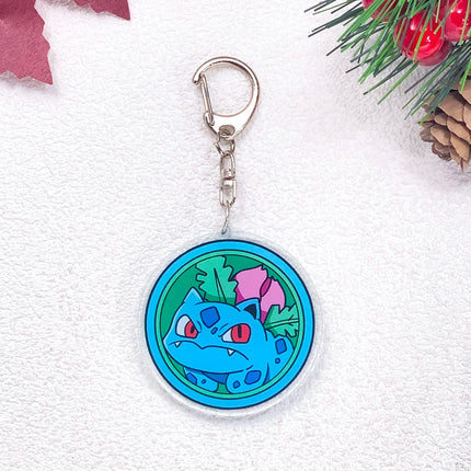 Pokémon Pikachu Gengar Bulbasaur Squirtle Car Keychain Accessories Acrylic Charms Pendant For Bag Key Holder Backpack Decoration