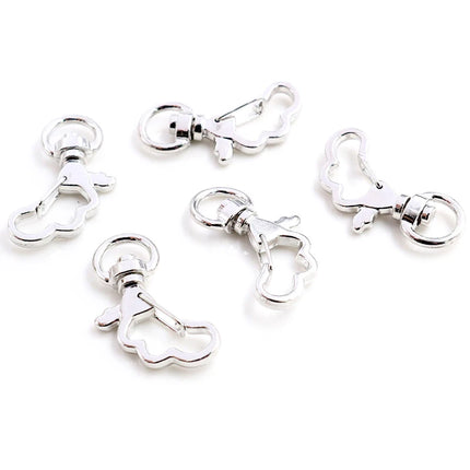 10pcs Cat Heart Snap Hook Trigger Clips Buckles For Keychain Lobster Lobster Clasp Hooks for Key Ring Clasp Jewelry Supplies
