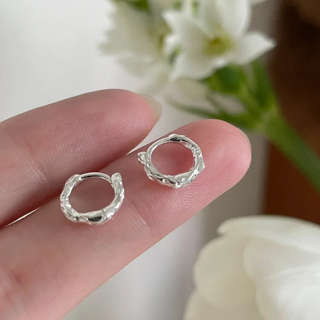 925 Sterling Silver Hoops Earrings for Women  Elegant Minimalist Round Circle Drop Earrings Design Party Wedding Jewelry Gifts