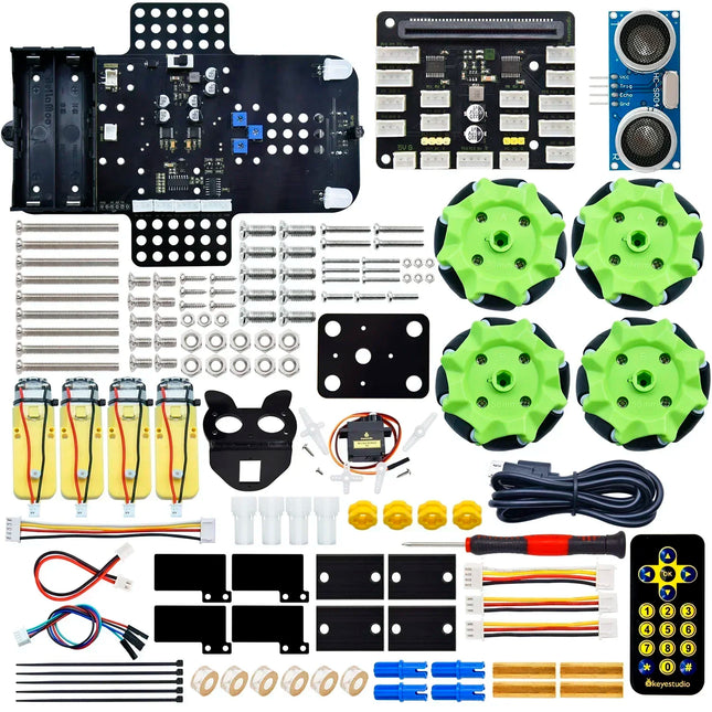 4WD Mecanum Robot Car Micro:bit STEM / Voiture Robot 4WD Mecanum Micro:bit STEM