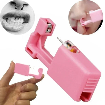 1Pcs Disposable Safe Painless Ear Piercing Tool, Healthy Sterile Puncture Kit Earring Studs Nose Rings Piercing Gun Set