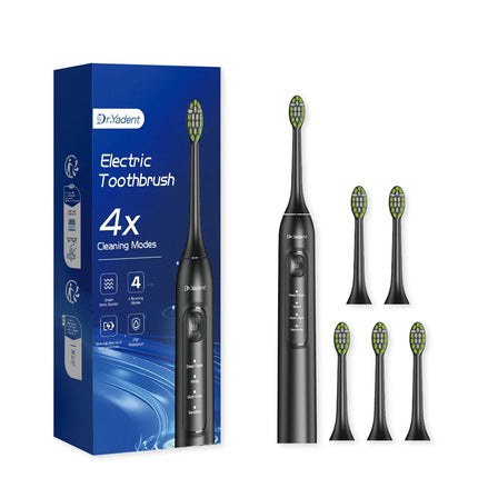 Dr.Yadent YD05 Electric Toothbrush USB-C Fast Charge 4 Modes for Adults 2mins SmartTimer 6 Replacement Heads Last for 1 Year Use