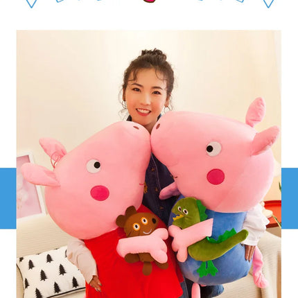 New Peppa Pig and George family cartoon plush toy dolls, blue and pink pig dolls, festival gifts, dolls, birthday gifts