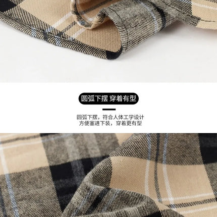 11XL Fits 160 KG Men's Flannel Shirts Long Sleeve Big and Tall 100 Cotton Men's Plaid Flannel Shirts Long Sleeve with Pockets