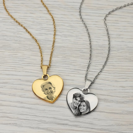 Picture Necklace Personalized for Women,Custom Photo Love Heart Projection Pendant,Customized Valentine's Day gift,gifts for mom