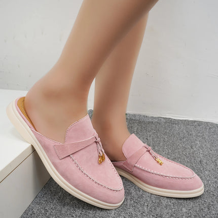 2024New women's anti slip casual loafers, fashionable cashmere flat shoes, spring and autumn men's sports driving casual shoes