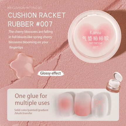 Kaniu 1pc Nail Polish Glue Pink Color Nail Art Air Cushion Patting Glue High Saturation Gypsum Painting Glue For DIY Home Salon