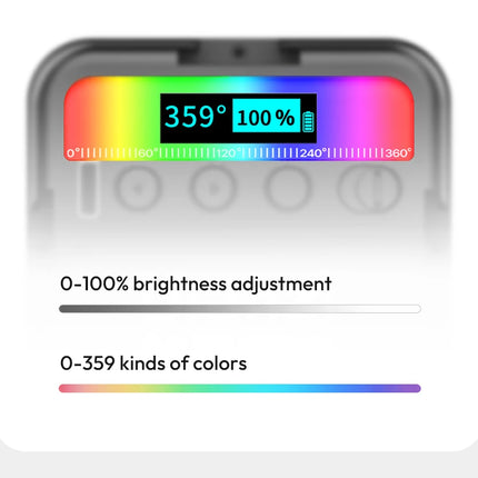 Ulanzi VL49 RGB Camera Light LED Video 2500K-9000K 800LUX Magnetic Mini Fill Light 3 Cold Shoe 2000mAh Type-C for Youtube