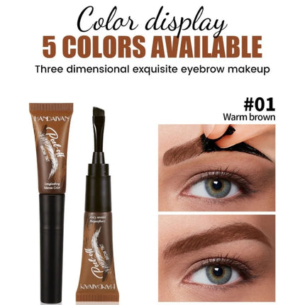 5 Color Peel-off Eyebrow Gel Cream Quick-Drying Lasting Tearing Eyebrow Dye Glue Waterproof Brow Tattoo Eyebrow Enhancer Tint