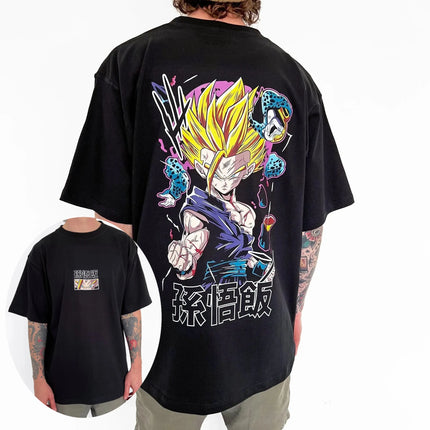 2026 New Dragon Ball Gogeta Gohan Broly Goku Majin Buu Printed Short Sleeve T-shirt Men's and Women's T-shirt Men's Top T-shirt