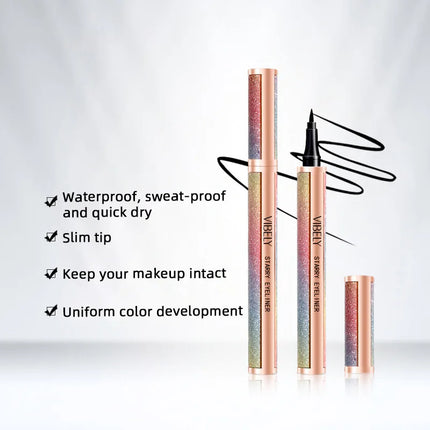 VIBELY Waterproof Liquid Eyeliner Pen - Smudge Proof, Glitter Sparkle (TikTok Viral), Long Lasting, Ultra Fine Tip - AliExpress