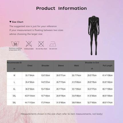 Womens Faux Leather Full Body Bodysuit Wet Look Gloved Sleeve Double-end Zipper Openable Crotch Latex Catsuit Unitard Clubwear