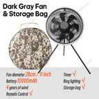 Grey Fan with Bag
