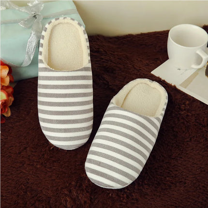 Women Indoor Slippers Warm Plush Home Slipper Autumn Winter Shoes Woman House Flat Floor Soft Silent Slides for Bedroom