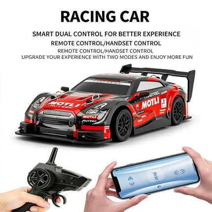 4WD Remote Control Drift Racing Car 1:24 Scale 20KM/H High Speed 2.4G Dual Mode RC Vehicle Durable Body Hobby Toys Gift For Boys