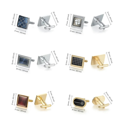 Man Shirt Cufflinks Copper Cufflinks For Mens Luxury Wedding Guests Gifts Round Square Fashion Jewelry Men Cuffs Links Tie Clip