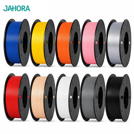 JAHORA PLA Filament 1.75mm 1kg Multiple Colors No Clogging Vacuum Sealed 3D Printing Consumables Smooth Feeding Strong Toughness