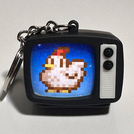 Stardew Valley Glowing Chicken Keychain with Sound