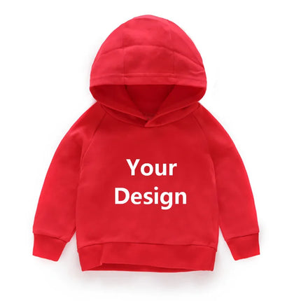 Custom Your Design Children Black Hooded Hoodies DIY Print Kids Cotton Clothes Baby Boys/Girls Tops,Contact Seller Frist