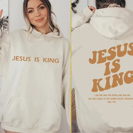 Jesus IS King Hoodie Sweatshirt Men's And Women's Harajuku Pullover Street Clothing High Quality Hot Selling Top 2025