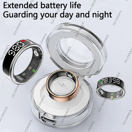 Smart Ring with Display Screen and Touch Health Managering Gesture Swipe Video 5ATM Waterproof For Men Women Smartring 2026 New