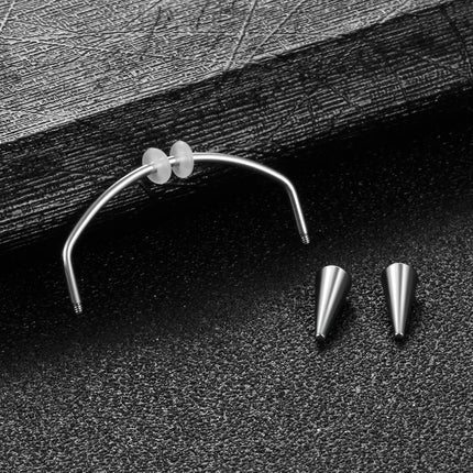 1PC Stainless Steel Piercing Dracula Nail Vampire Zombie Teeth Piercing Jewelry