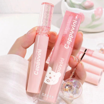 Cherry Pink Waterproof Mirror Finish Water Lip Gloss Nude Brown Clear Tint Glass Lip Oil Liquid Makeup for Luminous Look