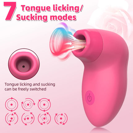 Powerful Clitoris Sucker Vibrator Oral Sex Tongue Nipple Clit Stimulation Massager Suck Vibrator Masturbator Sex Toys for Adults