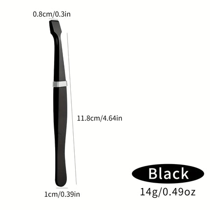 High-Precision Eyelash Tweezers for Under Eye and Chin, Flat-Mouth and Slender Design, Ergonomic Grafting Tool