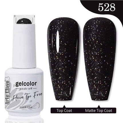 Arte Clavo Red Brown Gel Nail Polish 15ml Autumn Series Base Top Coat Soak Off UV Gel Semi Permanent Varnishes Design Nail Art