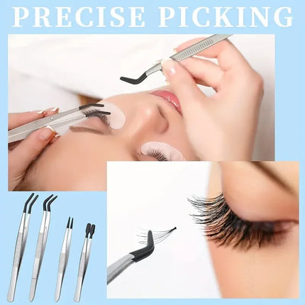 1/4 Pieces Tweezers With Rubber Tips Tweezers Rubber PVC Silicone Coated Non Marring Flat Tip Bent Tip Tweezers Tipped Tweezers