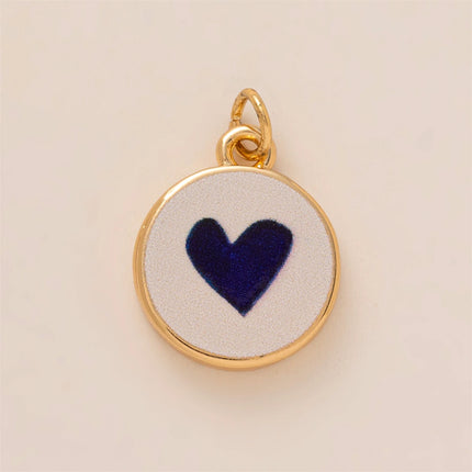 Dopamine pendant necklace, DIY fruit food love pendant, copper material, gold-plated, color preserving