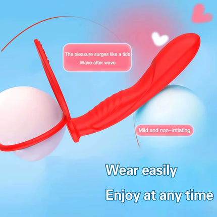 Double Penetration Anal Plug Vibrator Dildo Cock Ring Butt Plug For Men Strap On Penis Vagina Plug Adult Sex Toys For Couples