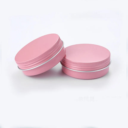 10/20/50/100pcs Gloss Pink Aluminum Jar 5ml 10ml Cream Jar 60ml 80ml Lip Balm Cans 100ml 150ml Aluminum Case Container MC4202