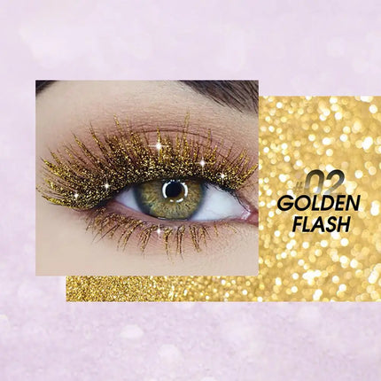 Diamond Mascara Shiny Galaxy Sequins Glitter Lash Mascara Eyelashes Waterproof Fast Dry Curling Thick Mascara Shimmer Makeup
